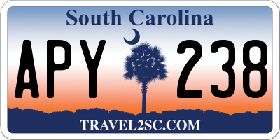 SC license plate APY238