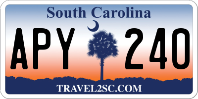 SC license plate APY240