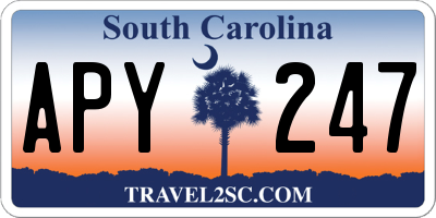 SC license plate APY247