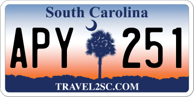 SC license plate APY251