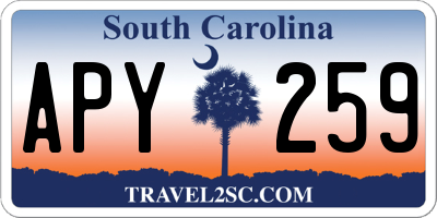 SC license plate APY259