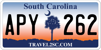 SC license plate APY262