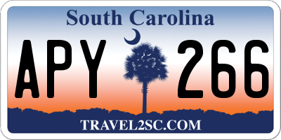 SC license plate APY266