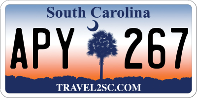 SC license plate APY267