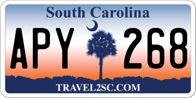 SC license plate APY268