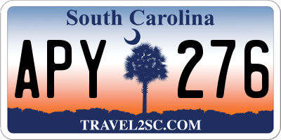 SC license plate APY276