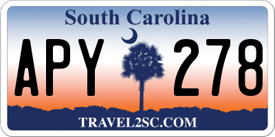 SC license plate APY278