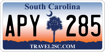 SC license plate APY285