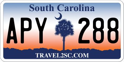 SC license plate APY288
