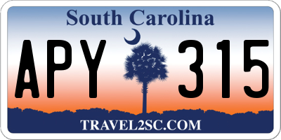 SC license plate APY315