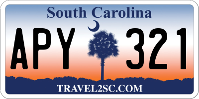 SC license plate APY321