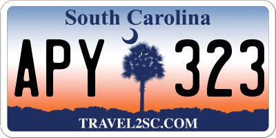 SC license plate APY323