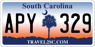 SC license plate APY329