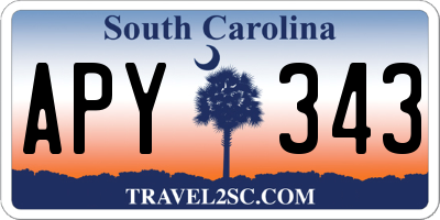 SC license plate APY343