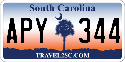 SC license plate APY344