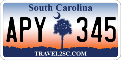 SC license plate APY345