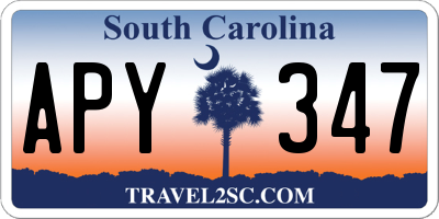SC license plate APY347