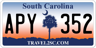 SC license plate APY352