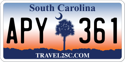 SC license plate APY361