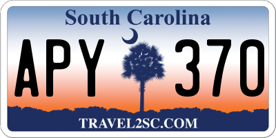 SC license plate APY370