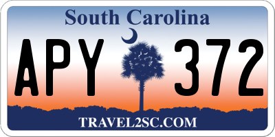 SC license plate APY372