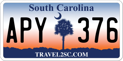 SC license plate APY376