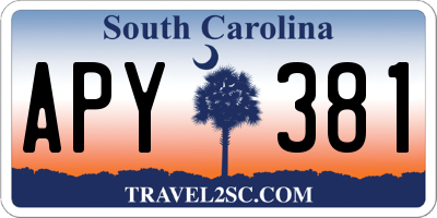 SC license plate APY381
