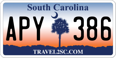 SC license plate APY386