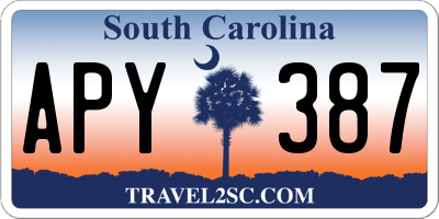 SC license plate APY387