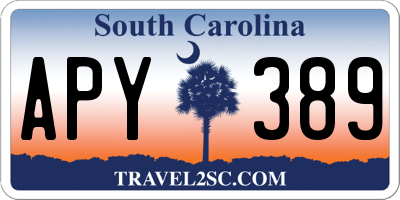SC license plate APY389