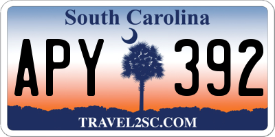 SC license plate APY392
