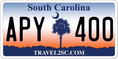 SC license plate APY400