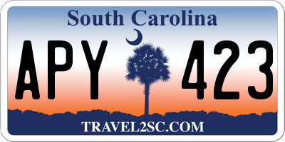 SC license plate APY423