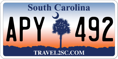SC license plate APY492