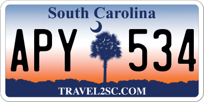 SC license plate APY534