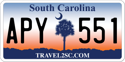 SC license plate APY551