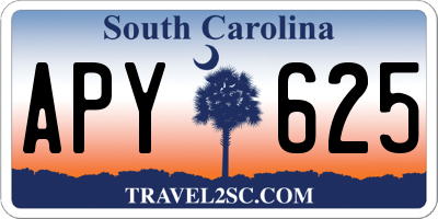 SC license plate APY625