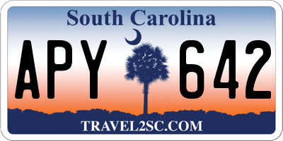 SC license plate APY642
