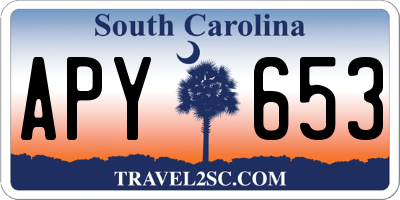 SC license plate APY653
