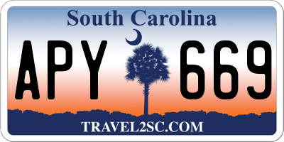 SC license plate APY669
