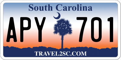 SC license plate APY701