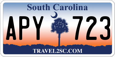 SC license plate APY723