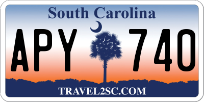 SC license plate APY740