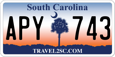 SC license plate APY743