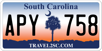 SC license plate APY758