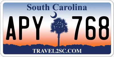 SC license plate APY768