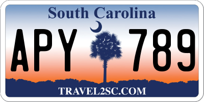 SC license plate APY789