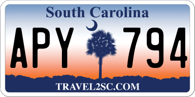 SC license plate APY794