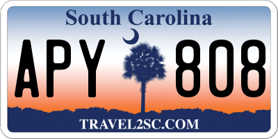 SC license plate APY808
