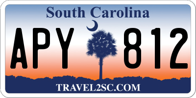 SC license plate APY812